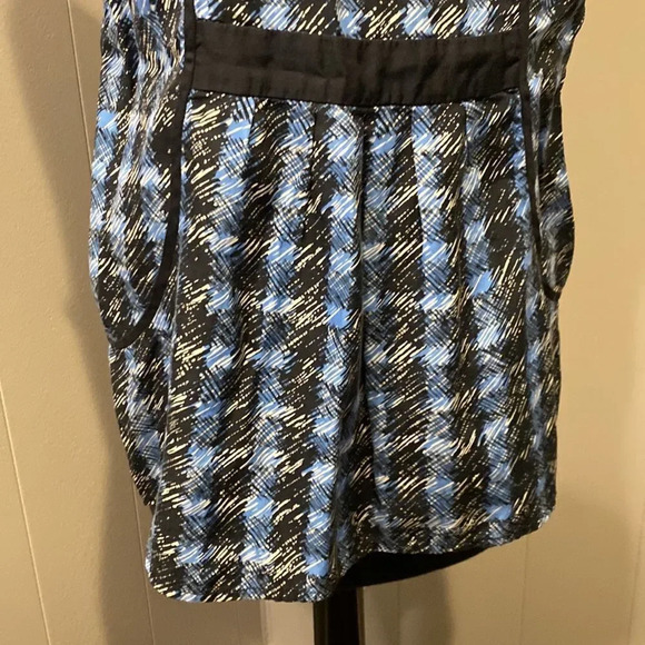 Odille Anthropologie Size 8 Silk/cotton blend Plaid Sleeveless Tank Top Blue - Picture 4 of 10